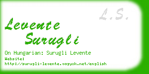 levente surugli business card